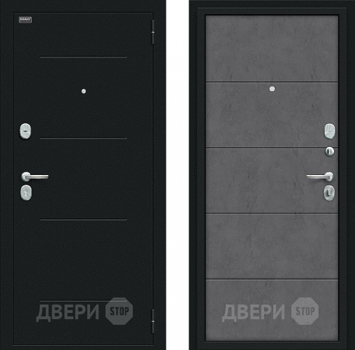 Входная металлическая Дверь Bravo Граффити-1 Букле черное/Slate Art