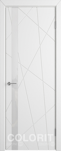 Межкомнатная дверь К5 ПО белая эмаль