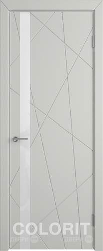 Межкомнатная дверь К5 ПО светло-серая эмаль