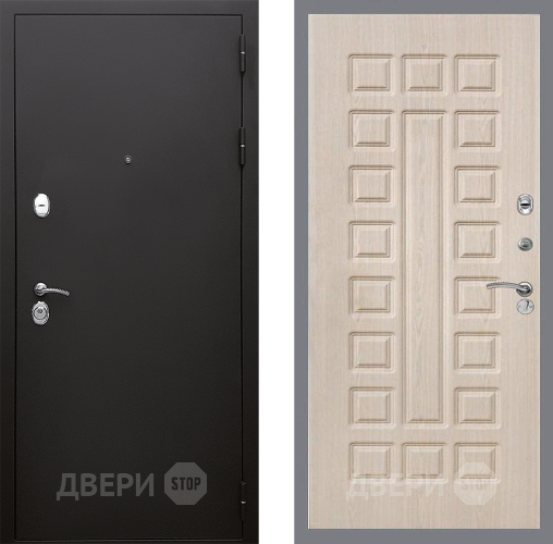 Входная металлическая Дверь Стоп КЛАССИК Шагрень ФЛ-183 Беленый дуб