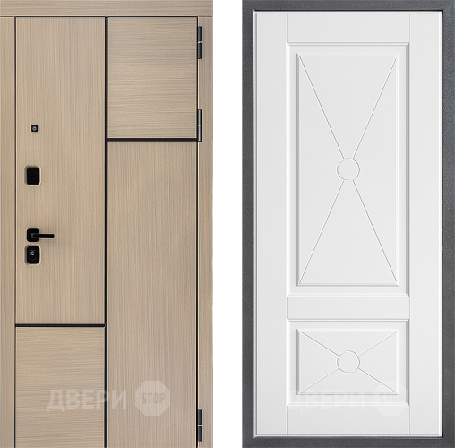 Входная металлическая Дверь Дверной континент ДК-14 ФЛ-617 Софт милк