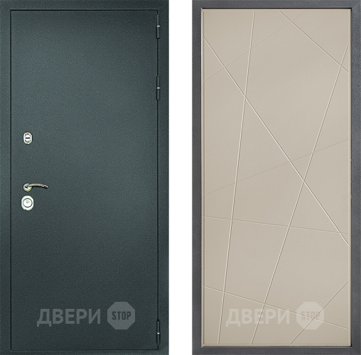 Входная металлическая Дверь Дверной континент Рубикон Серебро Дизайн ФЛ-655 Капучино