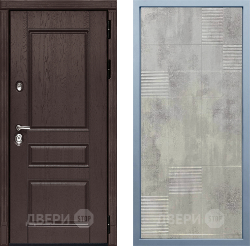 Входная металлическая Дверь Дива МД-90 Д-4 Бетон темный