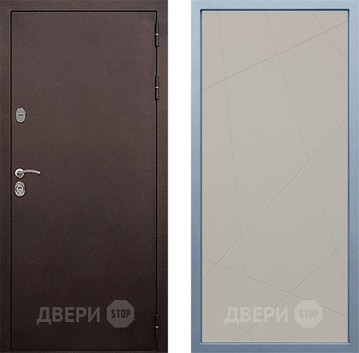 Входная металлическая Дверь Дива МД-40 Медь Д-11 Шампань