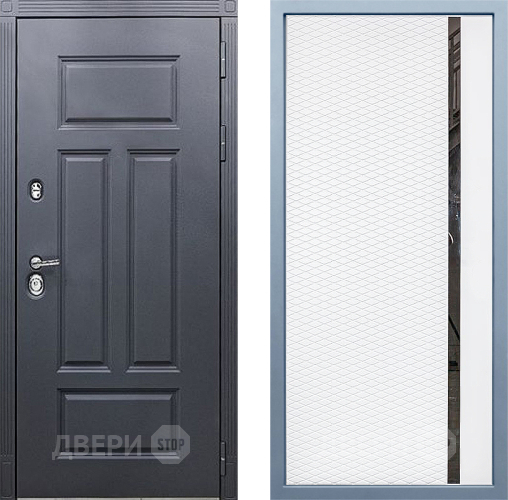 Входная металлическая Дверь Дива МХ-29 STR МХ-47 Белый матовый