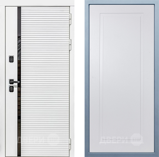 Входная металлическая Дверь Дива МХ-45 Белая STR Н-10 Белый
