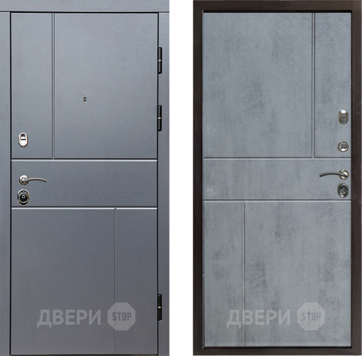 Входная металлическая Дверь Престиж Горизонт Грэй Горизонт Бетон темный