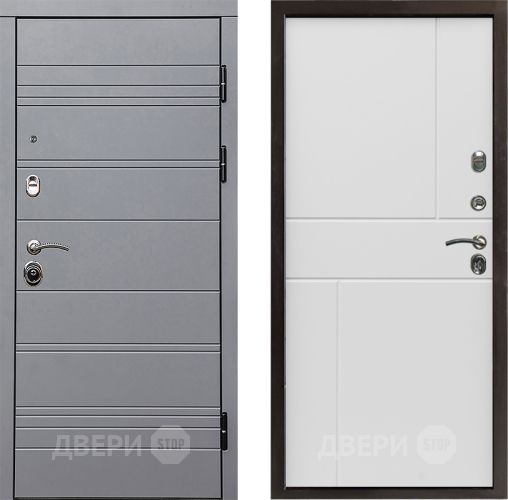 Дверь Престиж Линия Грэй Горизонт Бетон белый