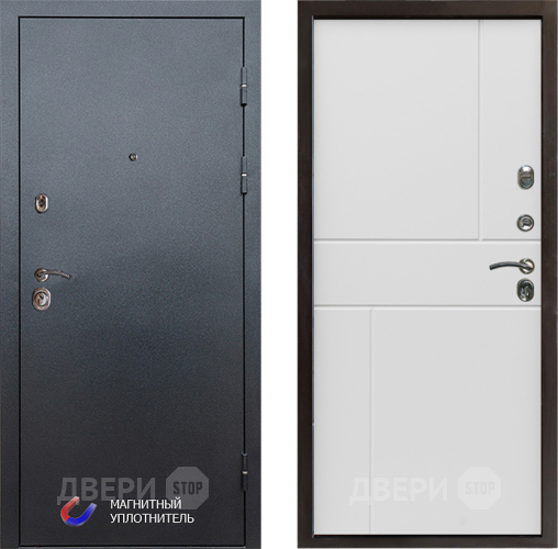 Дверь Престиж Графит Горизонт Бетон белый