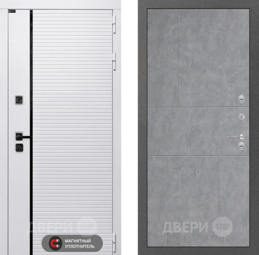 Входная металлическая Дверь Лабиринт (LABIRINT) Royal 21 Бетон светлый