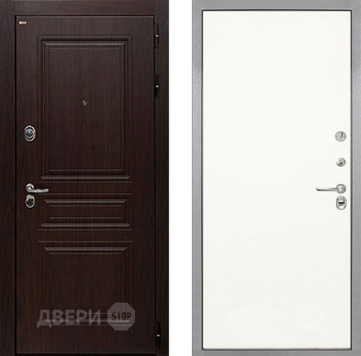 Входная металлическая Дверь Интекрон (INTECRON) Брайтон Тиковое Дерево Гладкая Слоновая кость