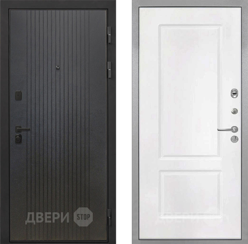 Входная металлическая Дверь Интекрон (INTECRON) Профит Black ФЛ-295 КВ-2 Белый матовый