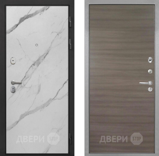 Дверь Интекрон (INTECRON) Гектор Мрамор Арктик Гладкая Дуб тоскано поперечный