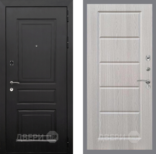 Входная металлическая Дверь Рекс (REX) 6 Венге FL-39 Беленый дуб