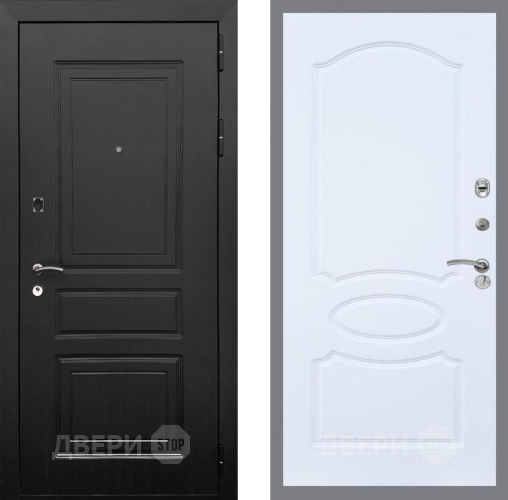 Входная металлическая Дверь Рекс (REX) 6 Венге FL-128 Силк Сноу