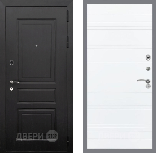 Входная металлическая Дверь Рекс (REX) 6 Венге Line Силк Сноу