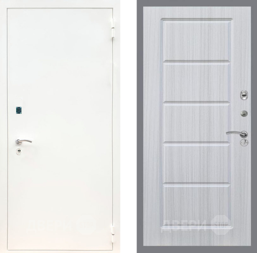 Дверь Рекс (REX) 1А Белая шагрень FL-39 Сандал белый