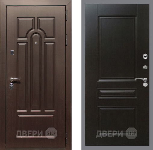 Входная металлическая Дверь Рекс (REX) Эврика FL-243 Венге