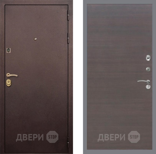 Входная металлическая Дверь Рекс (REX) Лайт 3К GL венге поперечный