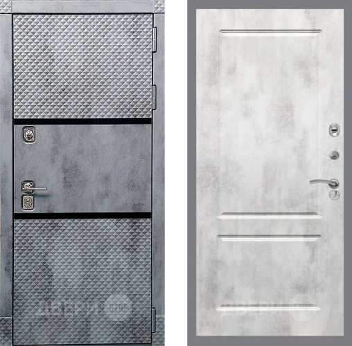 Дверь Рекс (REX) 15 Бетон Темный FL-117 Бетон светлый