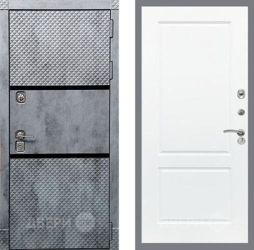 Дверь Рекс (REX) 15 Бетон Темный FL-117 Силк Сноу