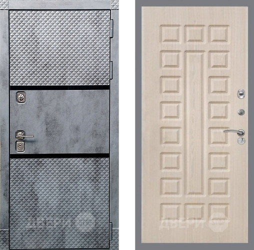 Дверь Рекс (REX) 15 Бетон Темный FL-183 Беленый дуб