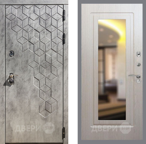 Входная металлическая Дверь Рекс (REX) 23 FLZ-120 Беленый дуб