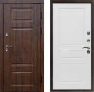 Дверь Престиж TERMO с терморазрывом Премиум Орех Классика Белое дерево 860х2050 мм