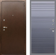 Дверь Рекс (REX) 1А Медный Антик Line Силк титан 960х2050 мм